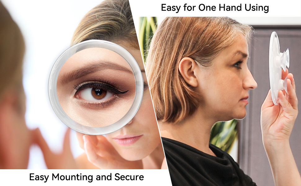 B Beauty 25X Magnifying Mirror with Suction Cups Set for Easy