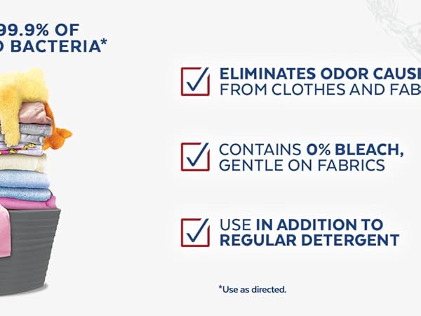 Eliminates 99.9% of viruses and bacteria when used as directed.