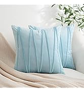 Top Finel Decorative Throw Pillow Covers 18 X 18 Inch,Soft Solid Velvet Pillow Covers Cushion Cas...