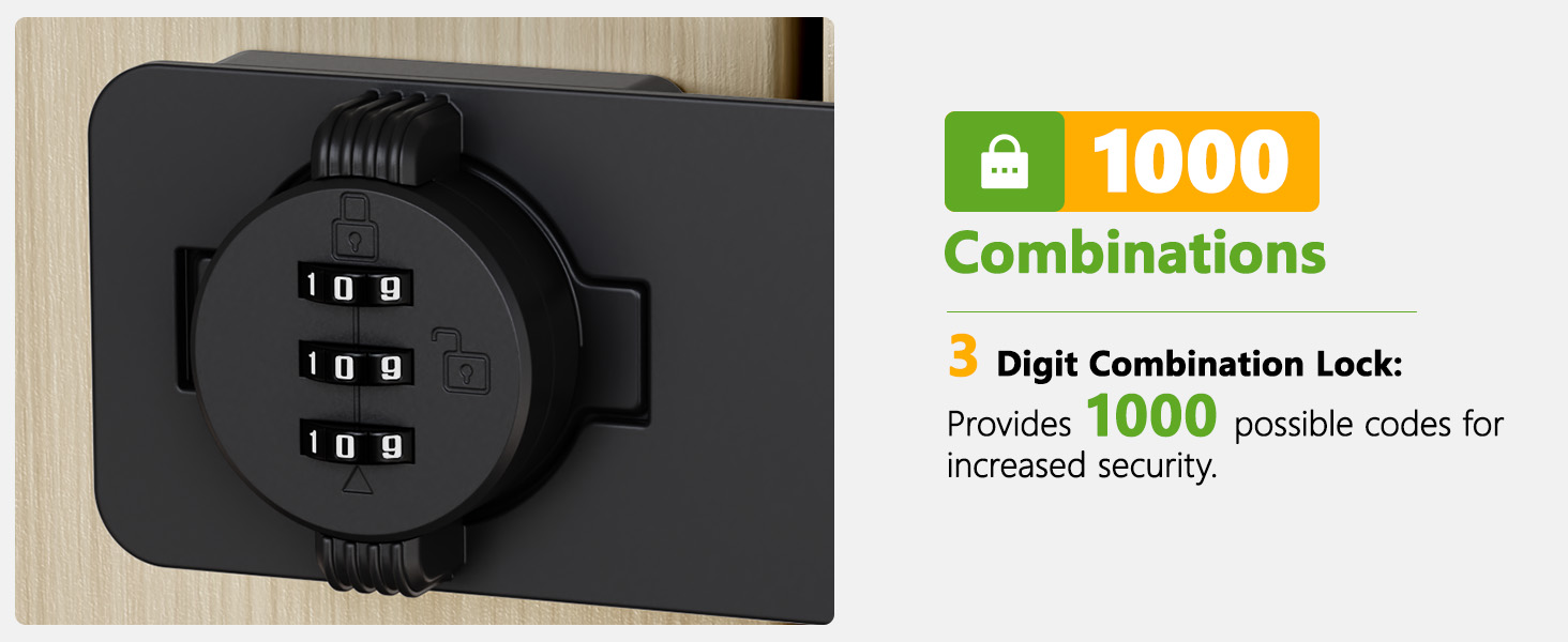 Mixizigoz Keyless Lock, 4.5 Inch Household Combination