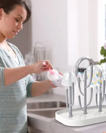22daa1f7-7b53-4fb8-99d9-53308eca02d5.__CR0,0,362,453_PT0_SX362_V1___ Vicloon Baby Bottle Drain Rack,Feeding Cup Holder with Detachable Brackets,Multifunctional Bottle Storage Drying Rack for Bottles,Teats,Cups,Reusable Baby Bottle Holder Baby Accessories(Grey)