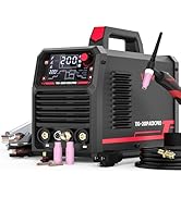 YESWELDER 200A AC/DC Aluminum Tig Welder with Pulse Large LED Display, Digital Inverter STICK/TIG...
