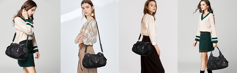 Faux Leather Shoulder Bag