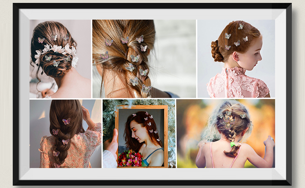 butterfly hair clips
