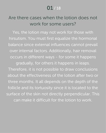 Are there cases when the Makeda lotion does not work for some users?