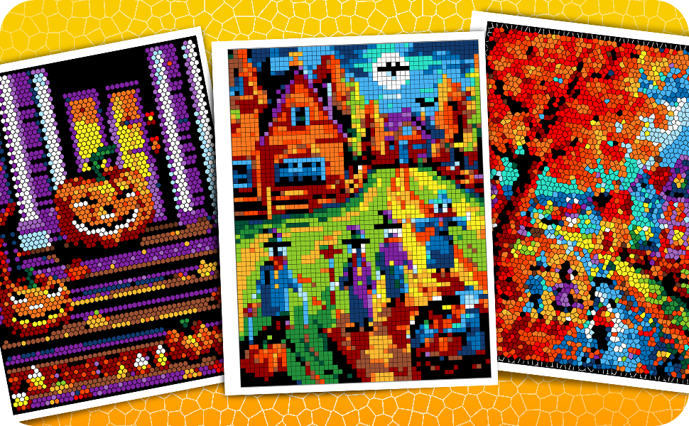 Amazon.com: Halloween Night Mystery Mosaic Color by Number