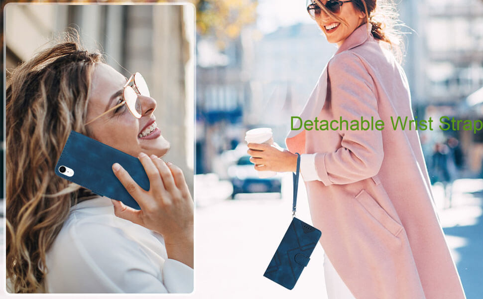 JHWVVTF for iPhone XR Wallet Case,Card Holder Leather Kick