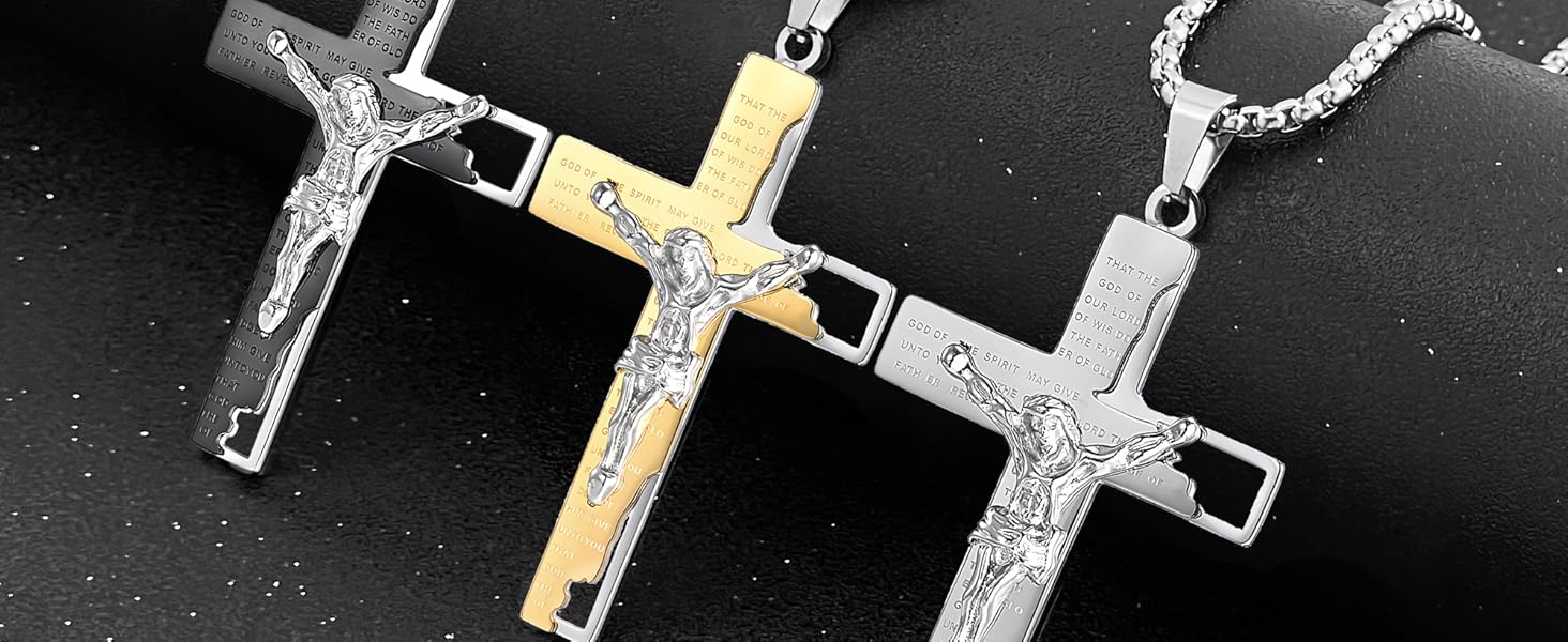 crucifix necklace men