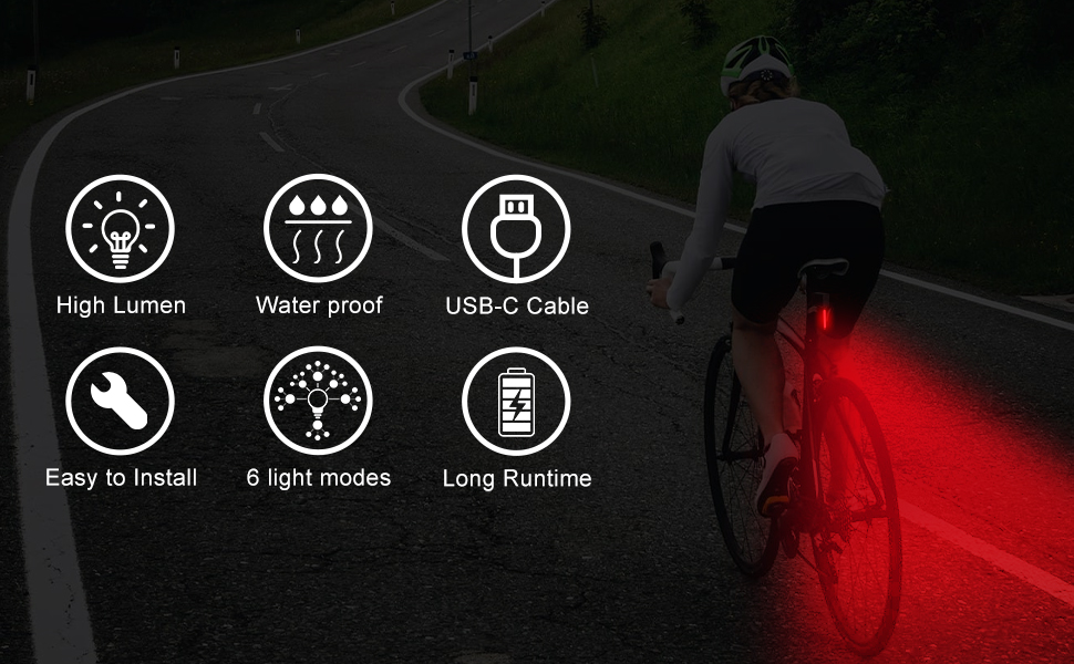 bike tail light，rear bike light
