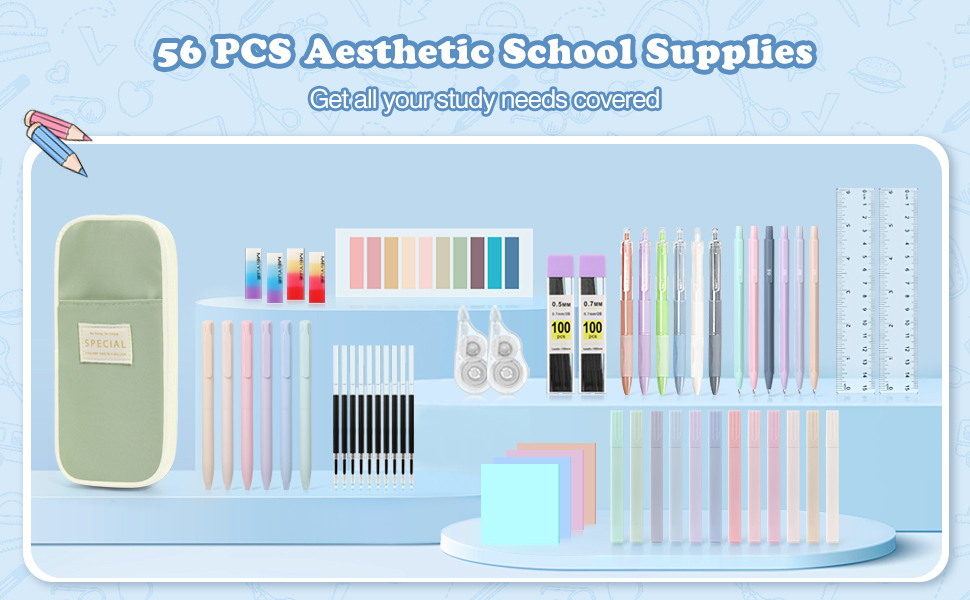 aesthetic school supplies