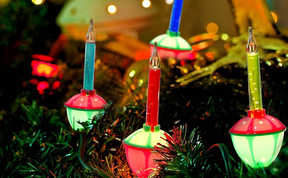 4 Pack Replacement Bubble Light Bulbs, MultiColor Bubble Fluid Lights