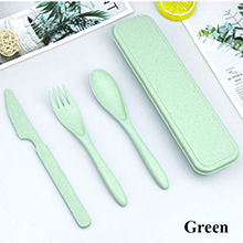 Reusable utensils set with case