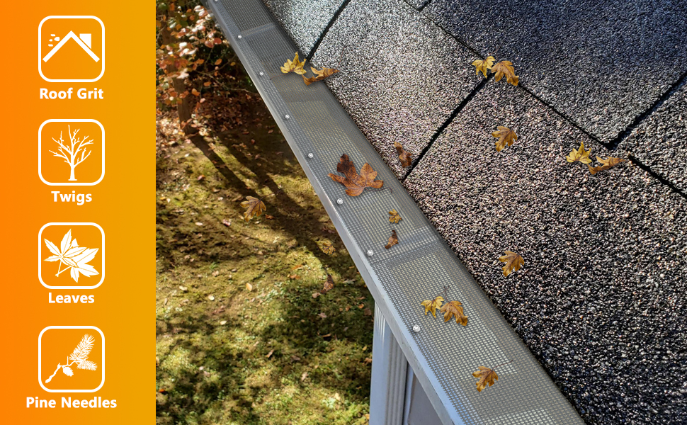 LBG Products Gutter Guard,Universal Stainless Steel Micro Mesh Gutter