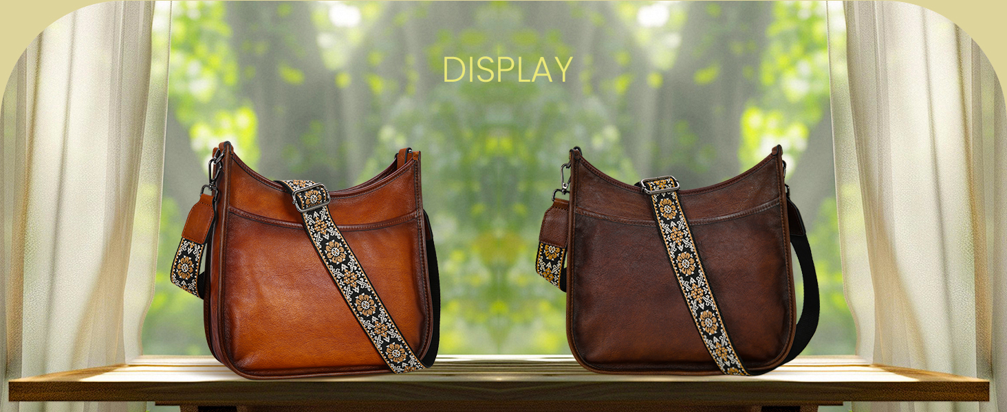 brown leather purse shoulder bag for women