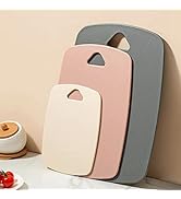 Cutting Boards for Kitchen,Plastic Cutting Board Set of 3, Thick Chopping Boards for Meat, Veggie...