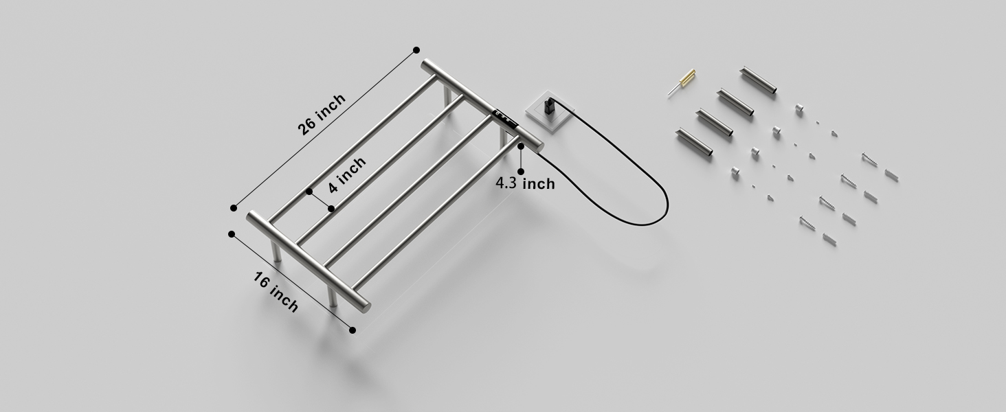 4 Bar Electric Towel Warmer