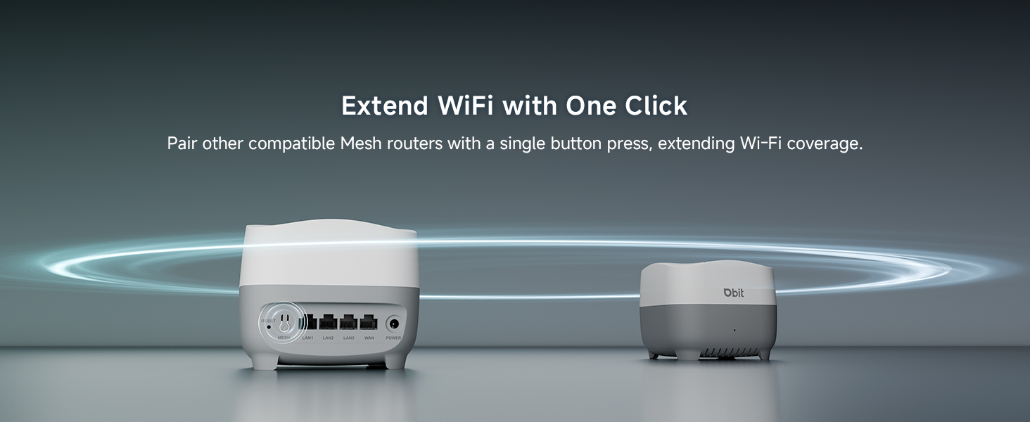 One-Click Mesh, Pairing Mesh Nodes via Mesh Button or Mobile Phone APP