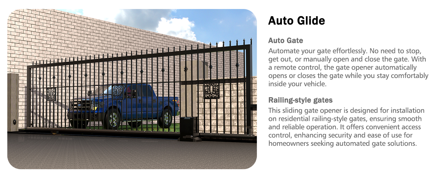 fence gate slide gate motor metal gates with remote complete kit
