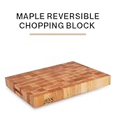 John Boos Small Maple Wood Cutting Board for Kitchen 20 x 15 Inches, 2.25 Inches Thick Reversible...
