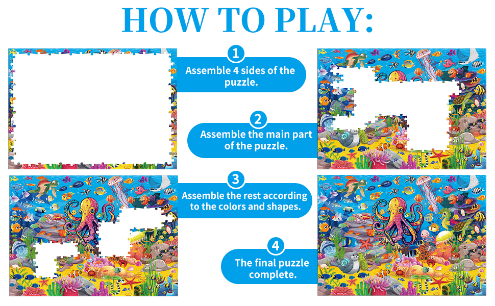 OSIMIG Puzzle 1000 Pieces, 70 x 50 cm Ocean World Puzzle for Adults