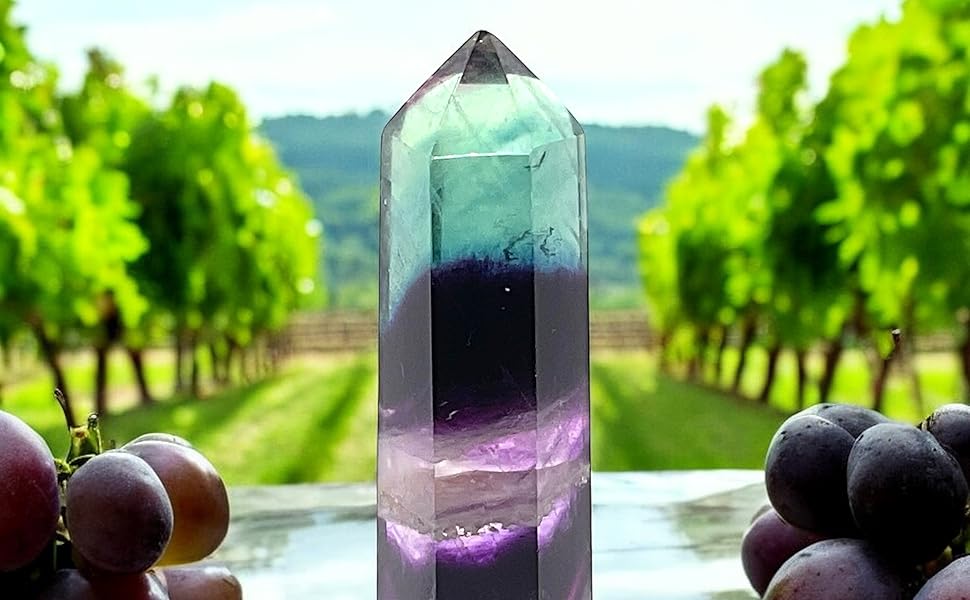 Regenbogenfluorit Obelisk