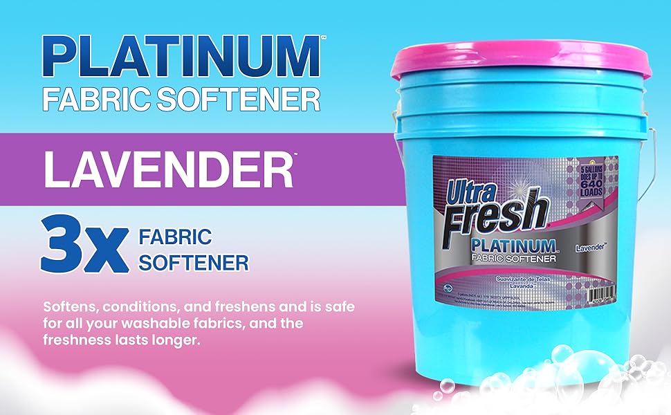 Ultra Fresh Platinum Lavender Fabric Softener 5 Gallons 3X