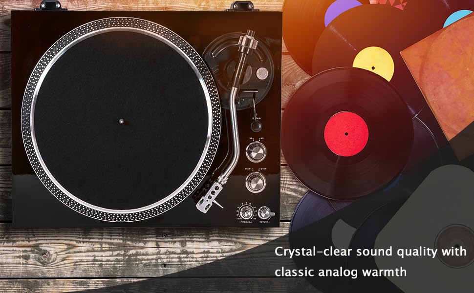 Record Player Vintage Turntable for Vinyl Records,Belt