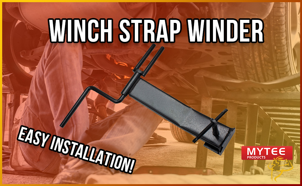 Mytee Products Strap Winder for Flatbed Trailer Black