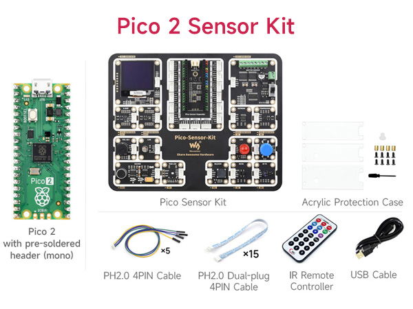 Raspberry Pi Pico 2 Pre-Saldato Con Header - Scheda Microcontroller RP2350, Dual-Core, Supporto C/C++/Python