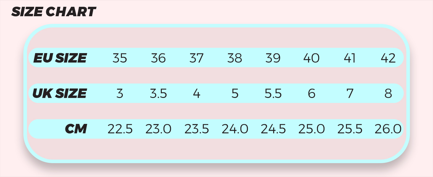 damen walkingschuhe size chart