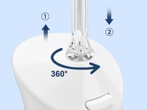360 rotate Toothbrush and flosser Combofor Adults Water Flosser Portable for Travel and Home