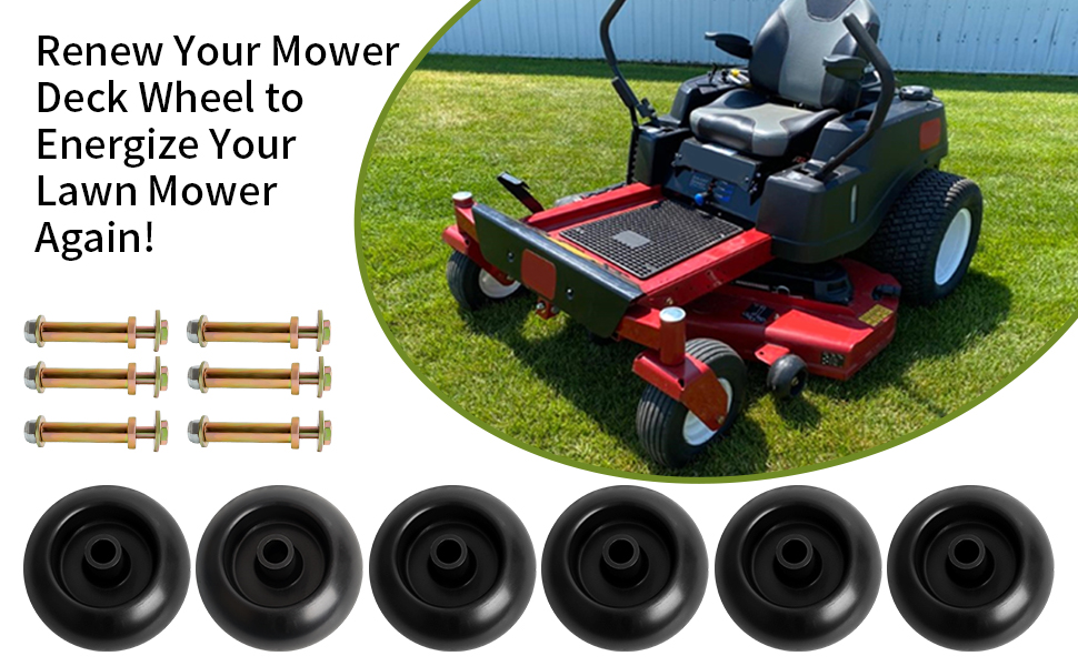 Mower Anti Scalp Deck Wheel Kit with Bolt Replaces Bad Boy