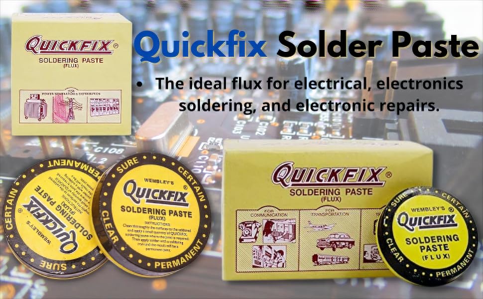 GILHOT® Quickfix Solder Paste (15gm) Flux Brown RosinRich Paste for