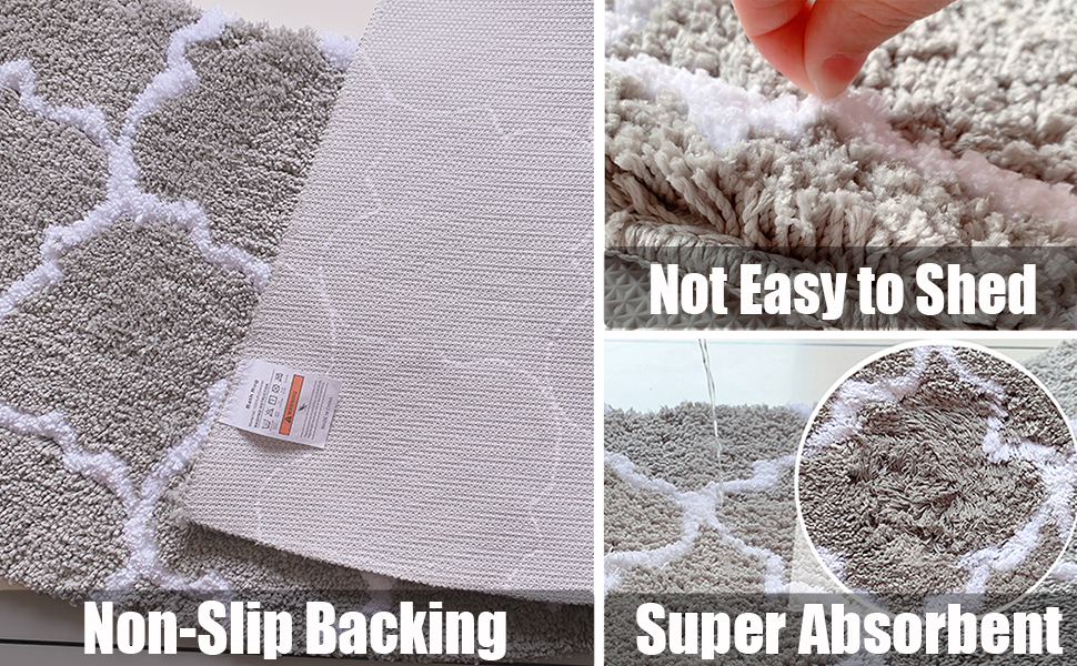 Curved Shower Mat, Curved Bath Mat for Corner Shower, Microfiber Soft