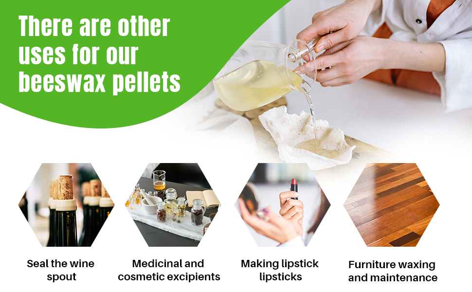 453g Yellow Organic Natural Beeswax Pellets CARGEN Beeswax Pastilles