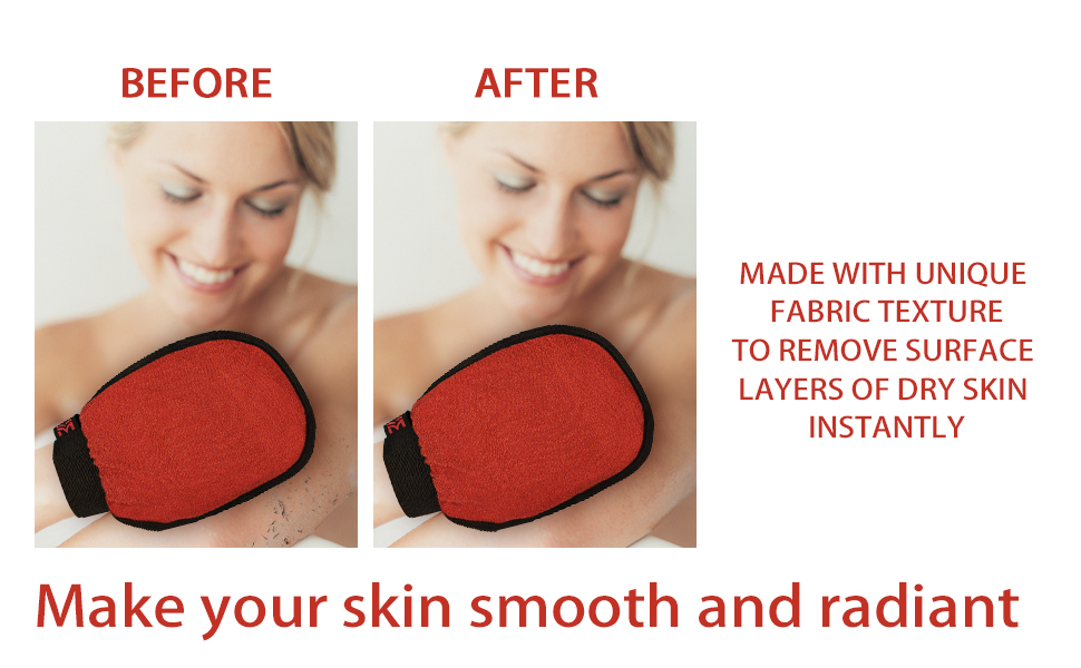 body scrub mitt exfoliating