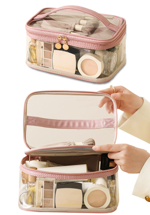 super large travel makeup bag clear cosmetic bags toiletry case for women