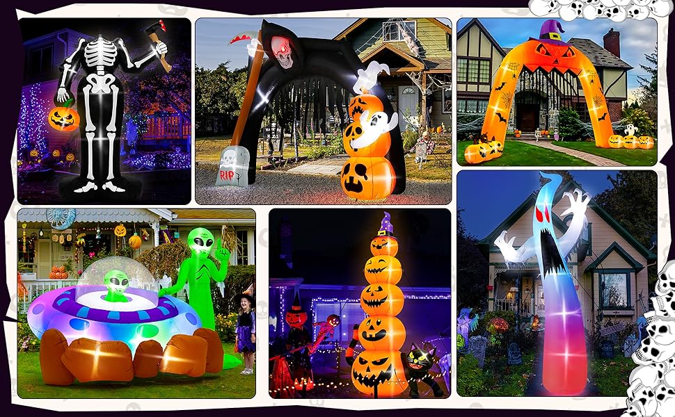 14 FT Halloween Outdoor Inflatables, Giant Scary Ghost