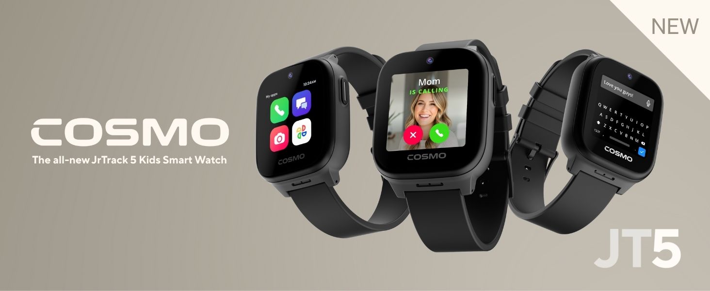 JrTrack 4 3 COSMO Kids smartwatch smart watch gps tracker kids phone texting 4g girl boy sync