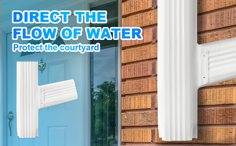 Downspout Gutter Y Connector 3x4 Standard Right High Gloss