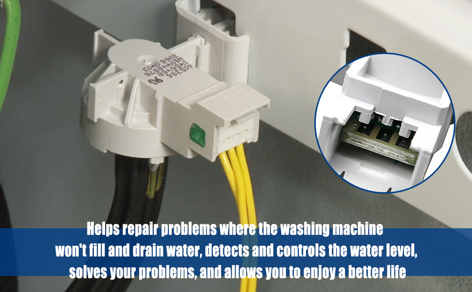 Upgraded WPW10448876 Washer Water Level Pressure Switch Fit