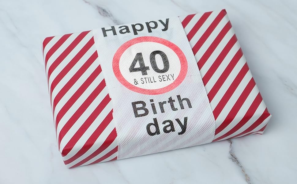 Happy 40 und Still Sexy Birthday Klopapier, 2 Pack, Dekoration und Geschenk für 40. Geburtstag