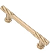 Alzassbg 10 Pack Champagne Coppe Cabinet Pulls, 3-3/4 Inch(96mm) Hole Centers Cabinet Handles Kit...