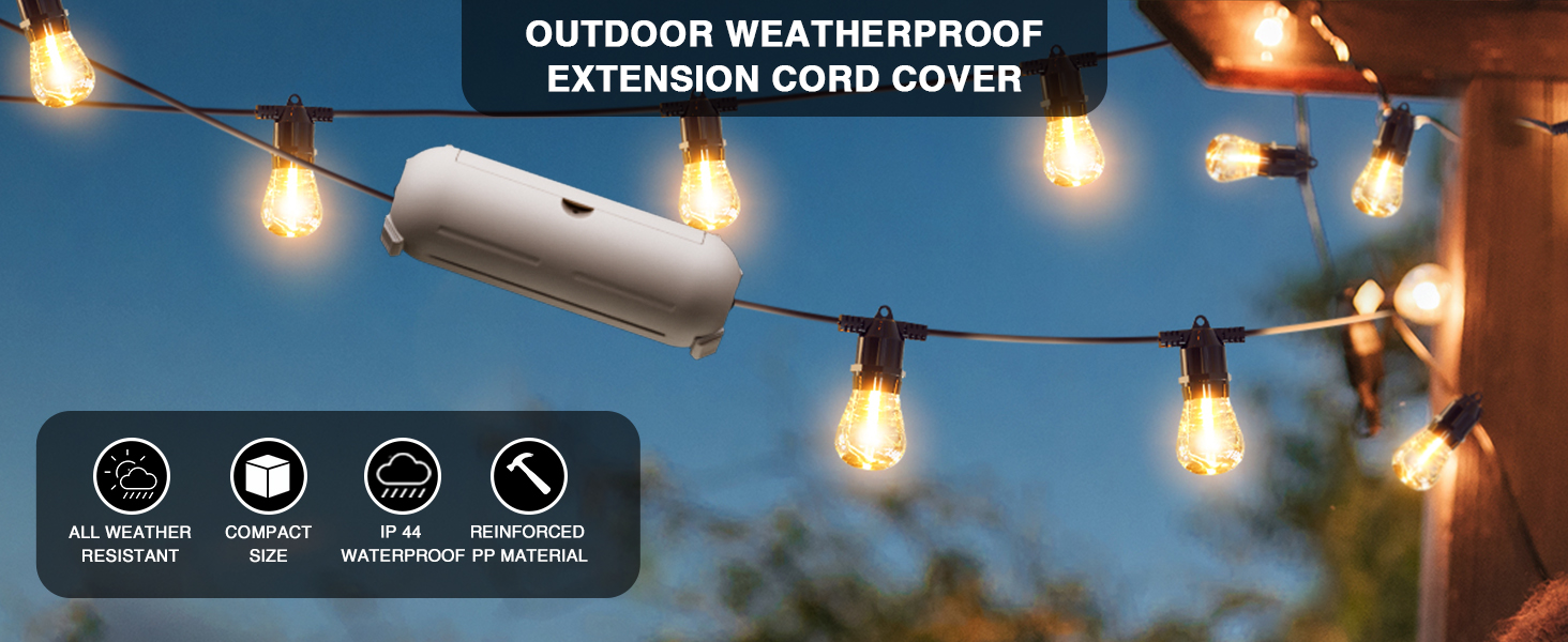 Flemoon [3 Pack] Outdoor Extension Cord Cover Waterproof, Weatherproof