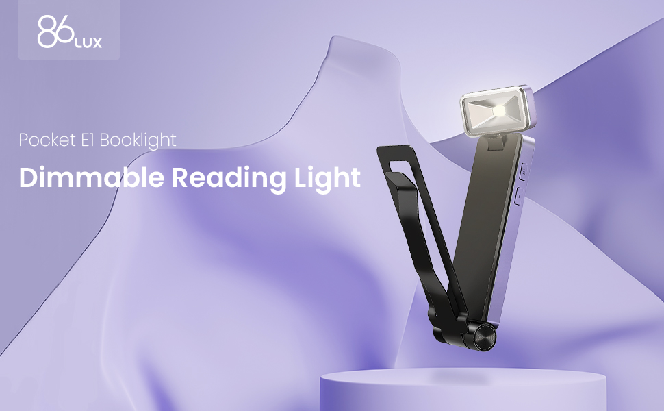 86lux Reading Light, Rechargeable Book Light for Reading in