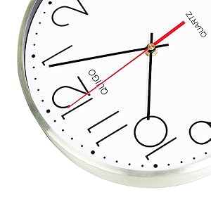 QUIGO® Wall Clock Kitchen Clock Silent Wall Clocks for Living Room