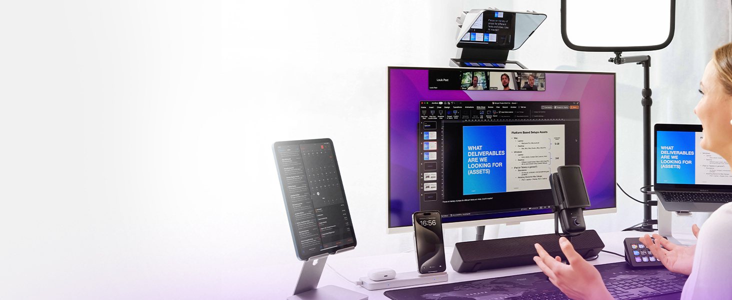 Elgato Prompter Teleprompter with Builtin Screen for YouTube, Twitch