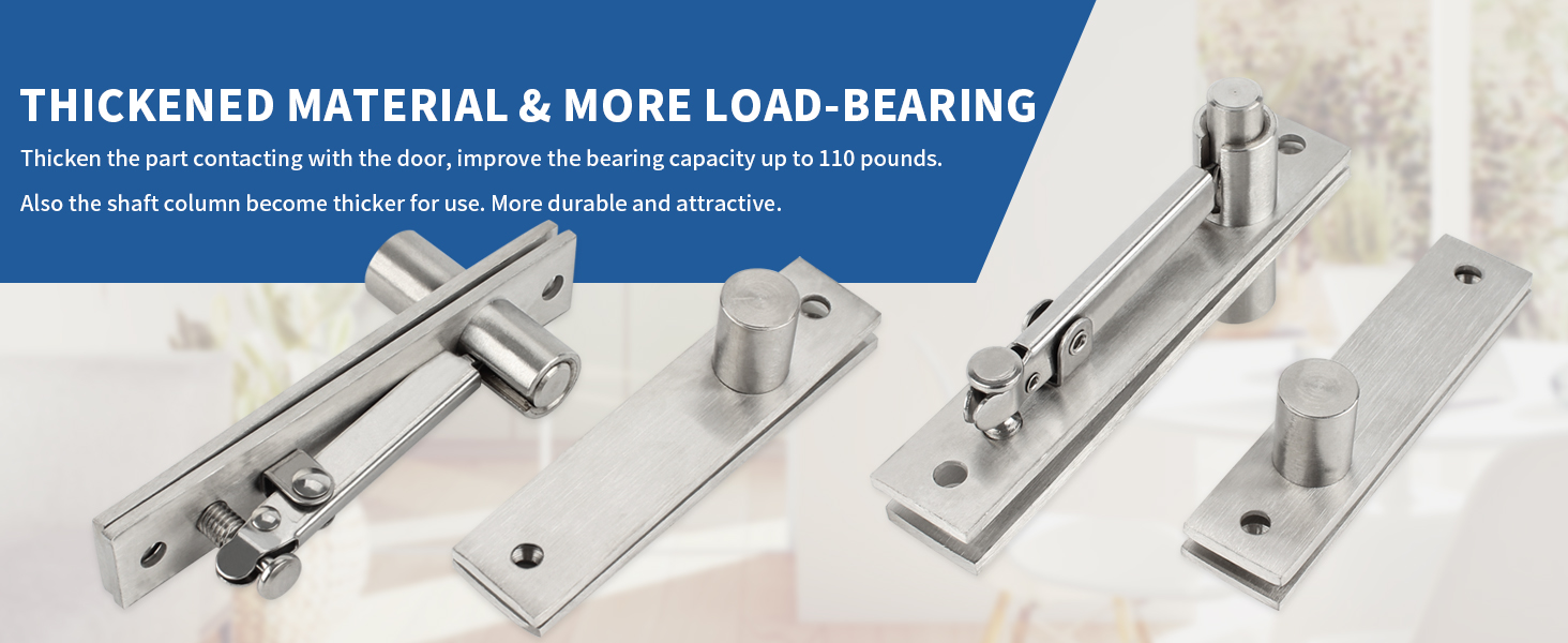TamBee Door Pivot Hinges Heavy Duty Hinges for Wood Doors 360 Degree