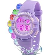 Juboos Kids Watch Digital for Boys Girls 5-12, 3ATM Waterproof LED Colorful Lights Sport Children...