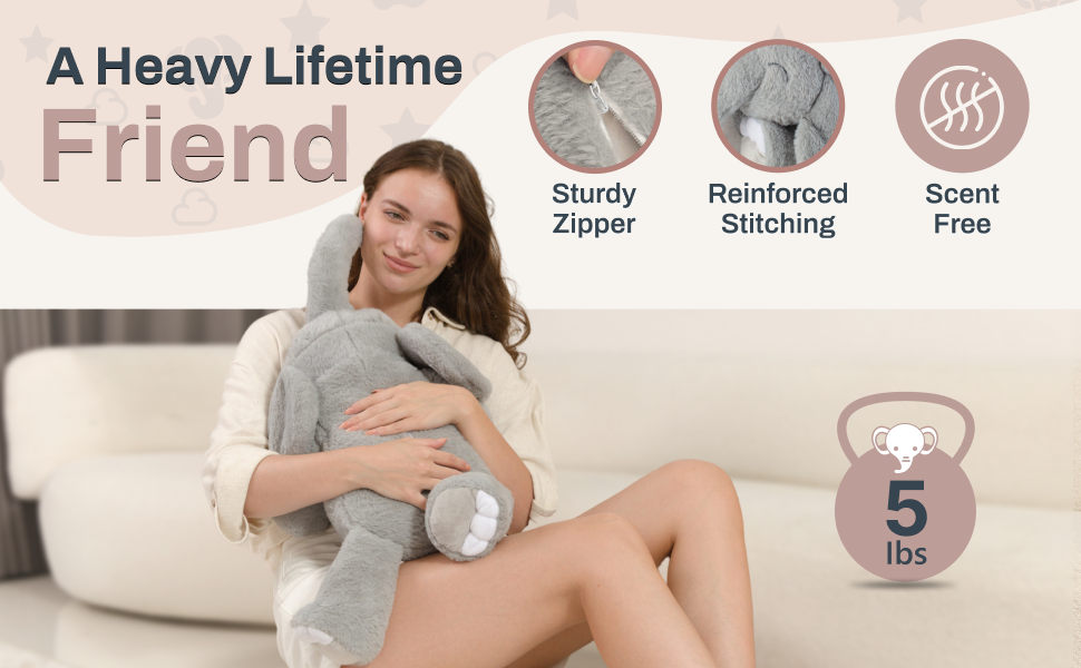 Weighted Stuffed Elephant